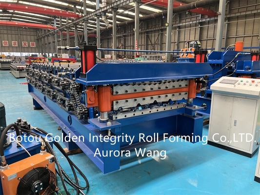 Mesin Roll Forming Dingin Lapisan Ganda Baja kelas 12-18m / mnt G235