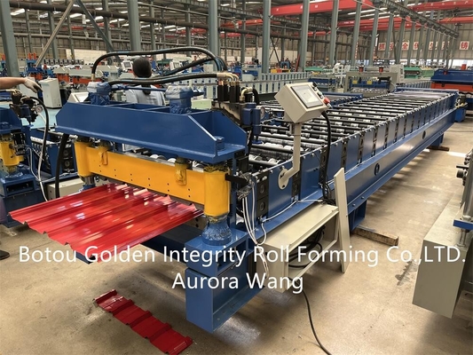 Lembar Atap Logam Lapisan Tunggal Mesin Roll Forming ISO9001 CE