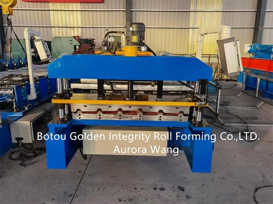 12 m / mnt Panel Atap Mesin Roll Forming Mesin Trapesium IBR Rolling