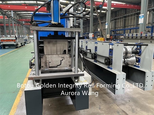 Aluminium Gutter Roll Forming Machine Lebar Bahan 100-300mm