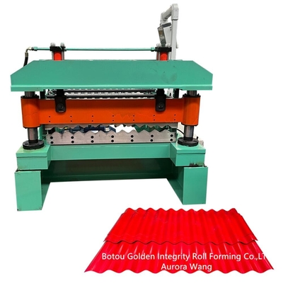 10-20m / mnt Mesin Roll Forming Plat Bergelombang PLC Mesin Pembuat Lembaran Atap Besi