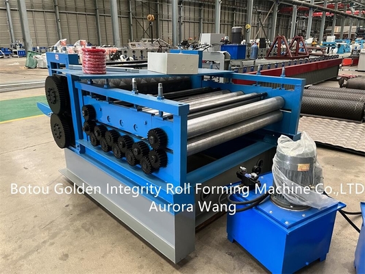 Lembaran Baja Aluminium Mesin Roll Forming Dingin Mesin Embossing Lembaran Logam CE
