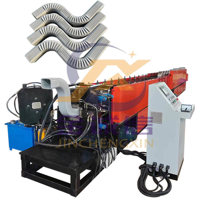 PLC Roof Ridge Cap Roll Forming Machine 0.5-0.8mm Downpipe Roll Forming Machine