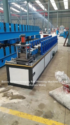 4KW Shutter Door Roll Forming Machine Mould Cutting Kontrol PLC