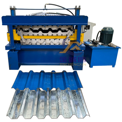 IBR Roofing Sheet Roll Forming Machine Warna Biru Lapisan Ganda