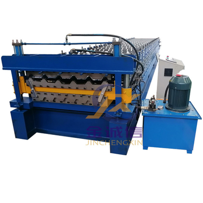 IBR Roofing Sheet Roll Forming Machine Warna Biru Lapisan Ganda