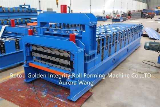 Hot Sale Panel Glazed Tile Roof Roll Forming Machine Double Layer Trapesium Panduan Logam Struktur Pilar