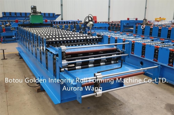 Hot Sale ibr trapesium ribtype dan lembaran atap besi bergelombang membuat mesin roll forming double layer