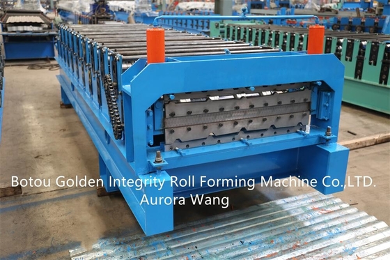 Bahan bangunan genteng trapesium lapisan ganda, produsen mesin roll forming