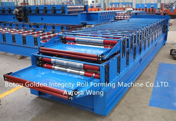 Harga bagus mesin pembuat lembaran atap logam lapisan ganda untuk dijual mesin roll forming