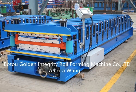 Harga bagus mesin pembuat lembaran atap logam lapisan ganda untuk dijual mesin roll forming