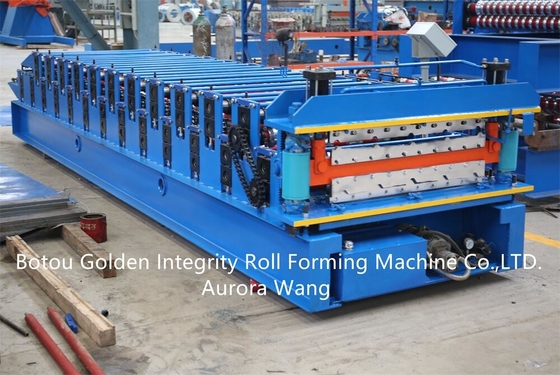 Harga bagus mesin pembuat lembaran atap logam lapisan ganda untuk dijual mesin roll forming