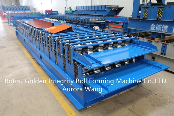 Mesin roll forming logam lapisan ganda Jenis baru lembaran logam otomatis lapisan ganda panel roll membentuk mesin rolling p