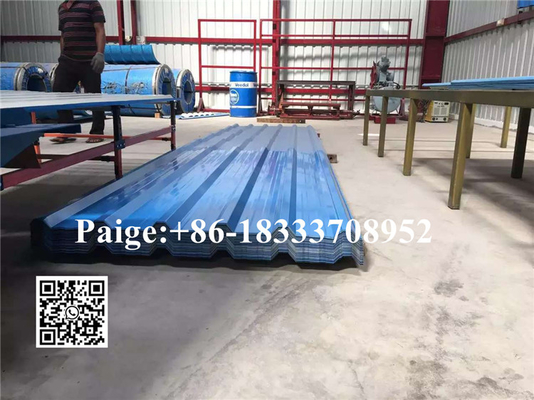 Bentuk Trapesium Mesin Roll Forming Atap Logam Mesin Atap Baja Roll Forming