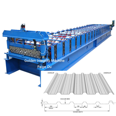 1.5mm 18 Langkah Pembentukan IBR Trapesium Atap Lembar Roll Forming Machine