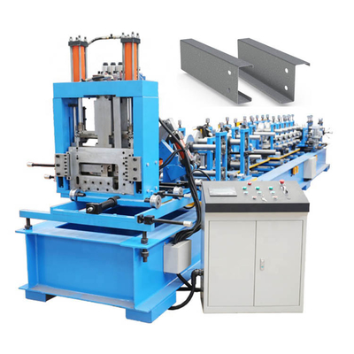 G350 G550 2.4mm Baja Keras Penuh Profil Baja Galvanis C / Z Purlin Roll Forming Machine