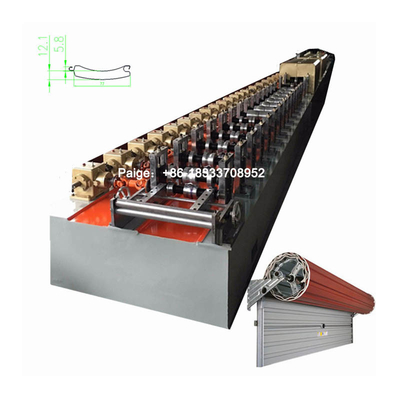 55/77/89 jenis double layer slat pu foam rolling shutter door roll forming machine