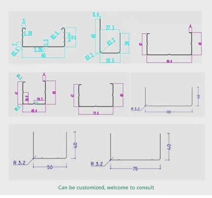 PLC Mesin Roll Forming Rangka Baja Ringan 50m / Min Dengan Sistem Operasi Vertex