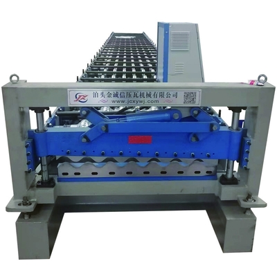 380v Lembaran Bergelombang Mesin Roll Forming 18m / Min Mesin Pembuat Lembaran Besi Bergelombang