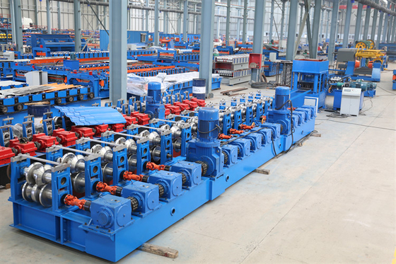 Mesin Pagar Pembatas Jalan Raya Galvanis W Beam Guardrail Roll Forming Machine