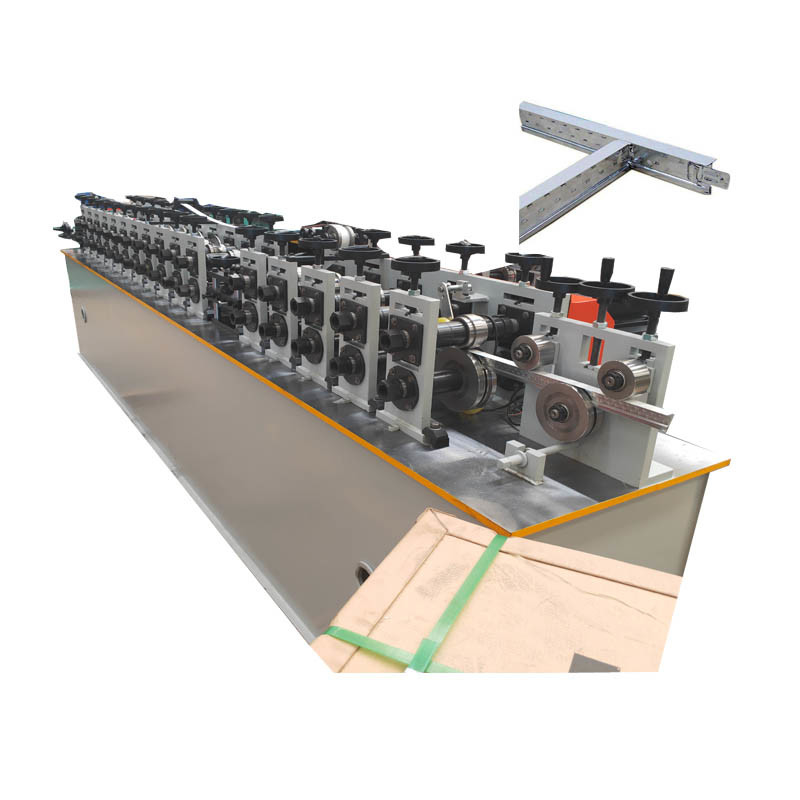 T BAR ROLL FORMING MACHINE CEILING GTID CHANNEL MESIN ROLL FORMING UNTUK CEILING