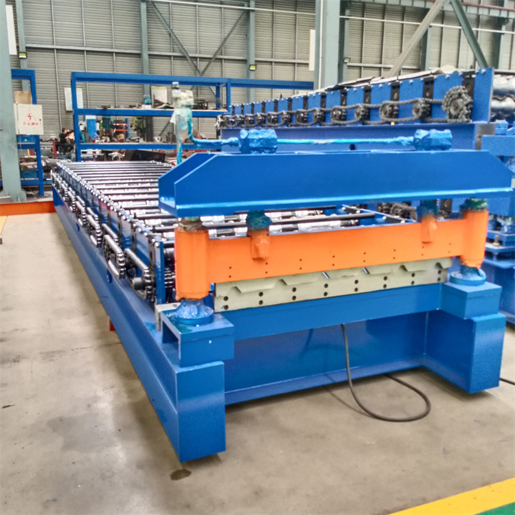 1200mm 1220mm Baja Warna Logam IBR 6 Rib Roof Wall Panel Roll Forming Machine