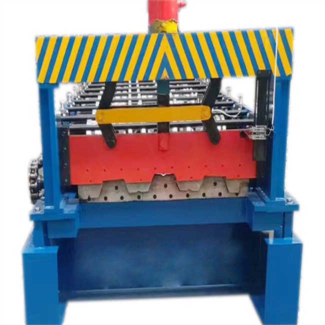 5kw Floor Decking Roll Forming Machine 10-15m / mnt Mesin Pembentuk Logam Atap