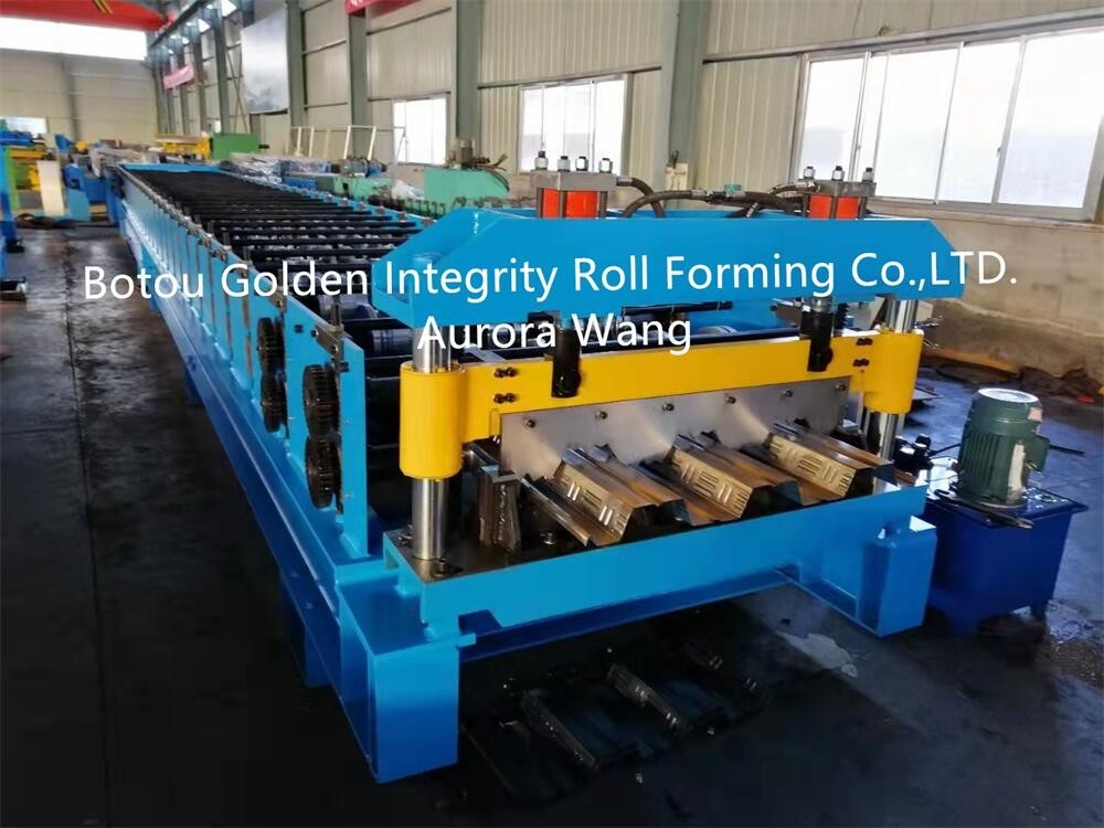 12-13m / Min Floor Deck Roll Forming Machine Untuk Pendukung Beton